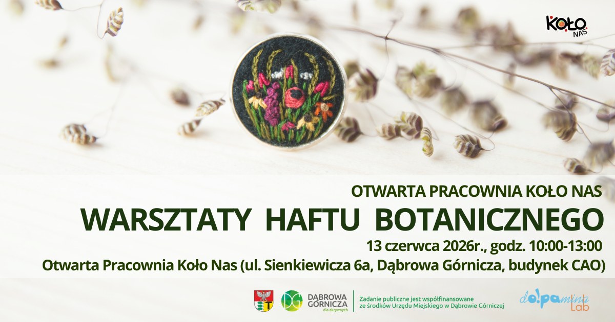 Haft botaniczny - zapraszamy na warsztaty!